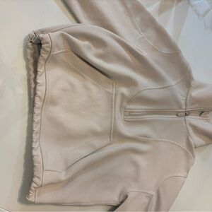 Cream lululemon zip up